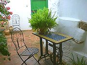 Shady terrace, ideal for the Spanish summers Self catering rural accommodation