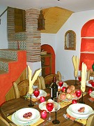 Rural accommodation: Dining room Rural accommodation with two bedrooms, Comares, Malaga